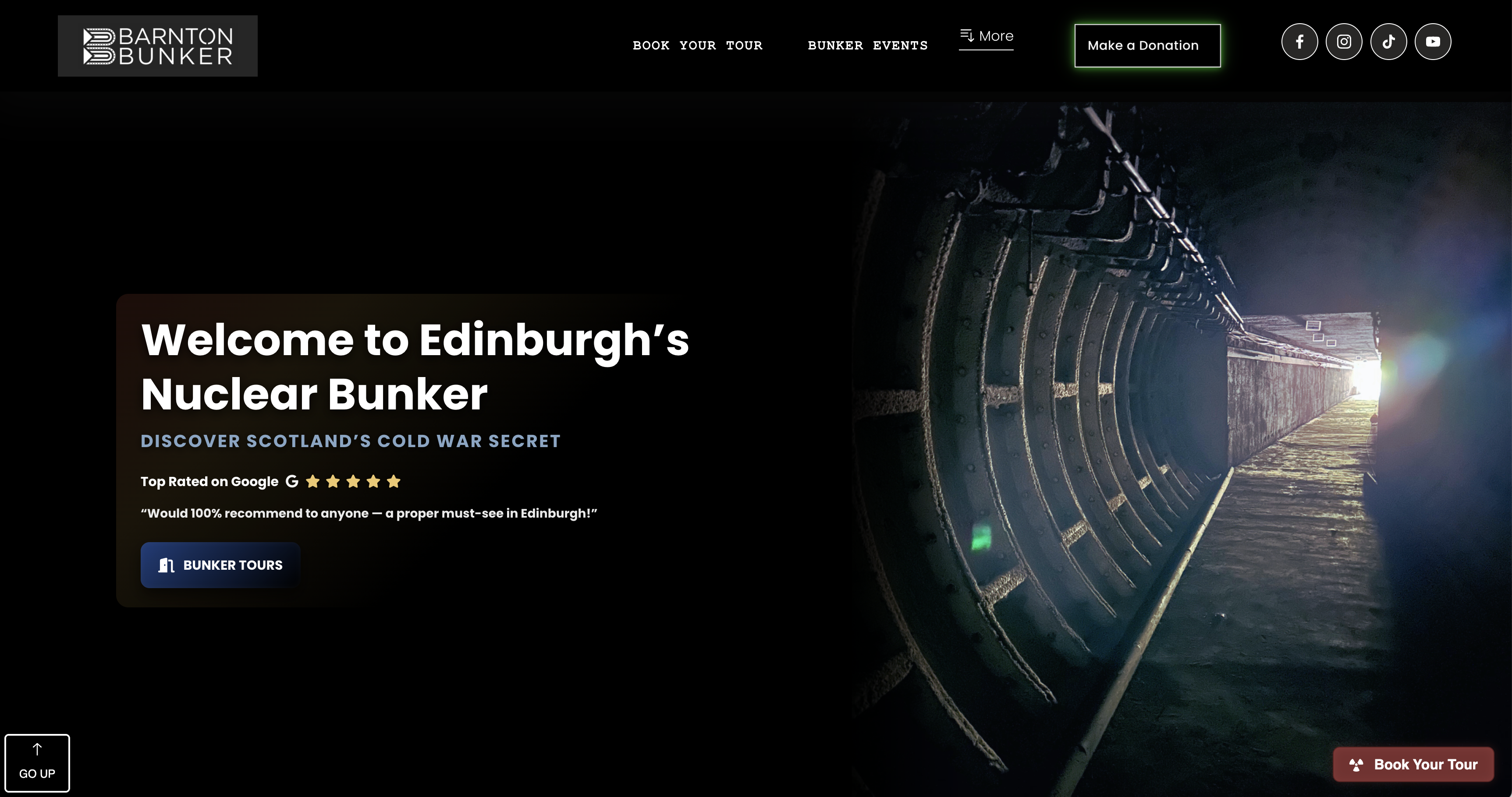 Barnton Bunker website page