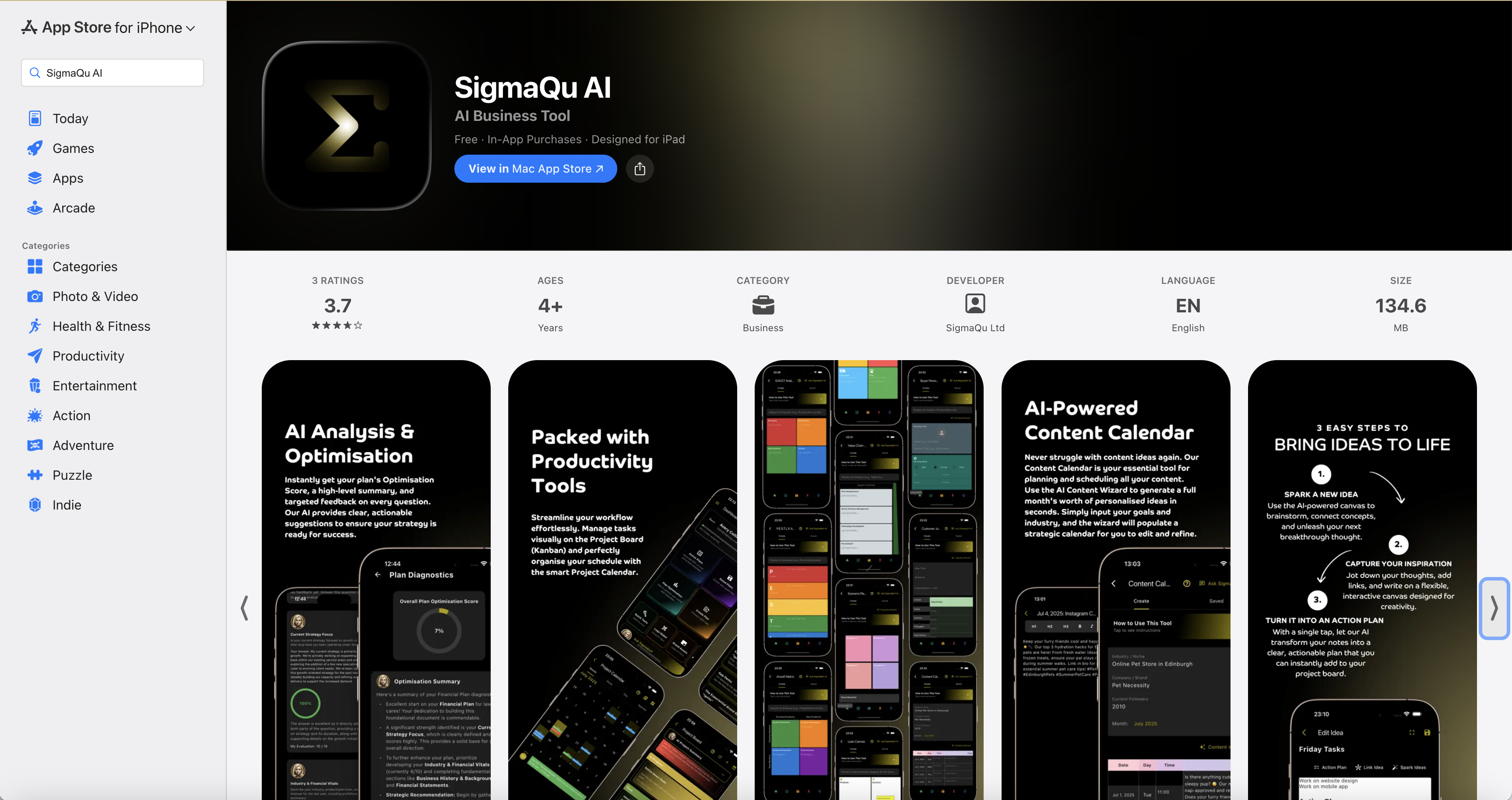 SigmaQu Apple App Store asset