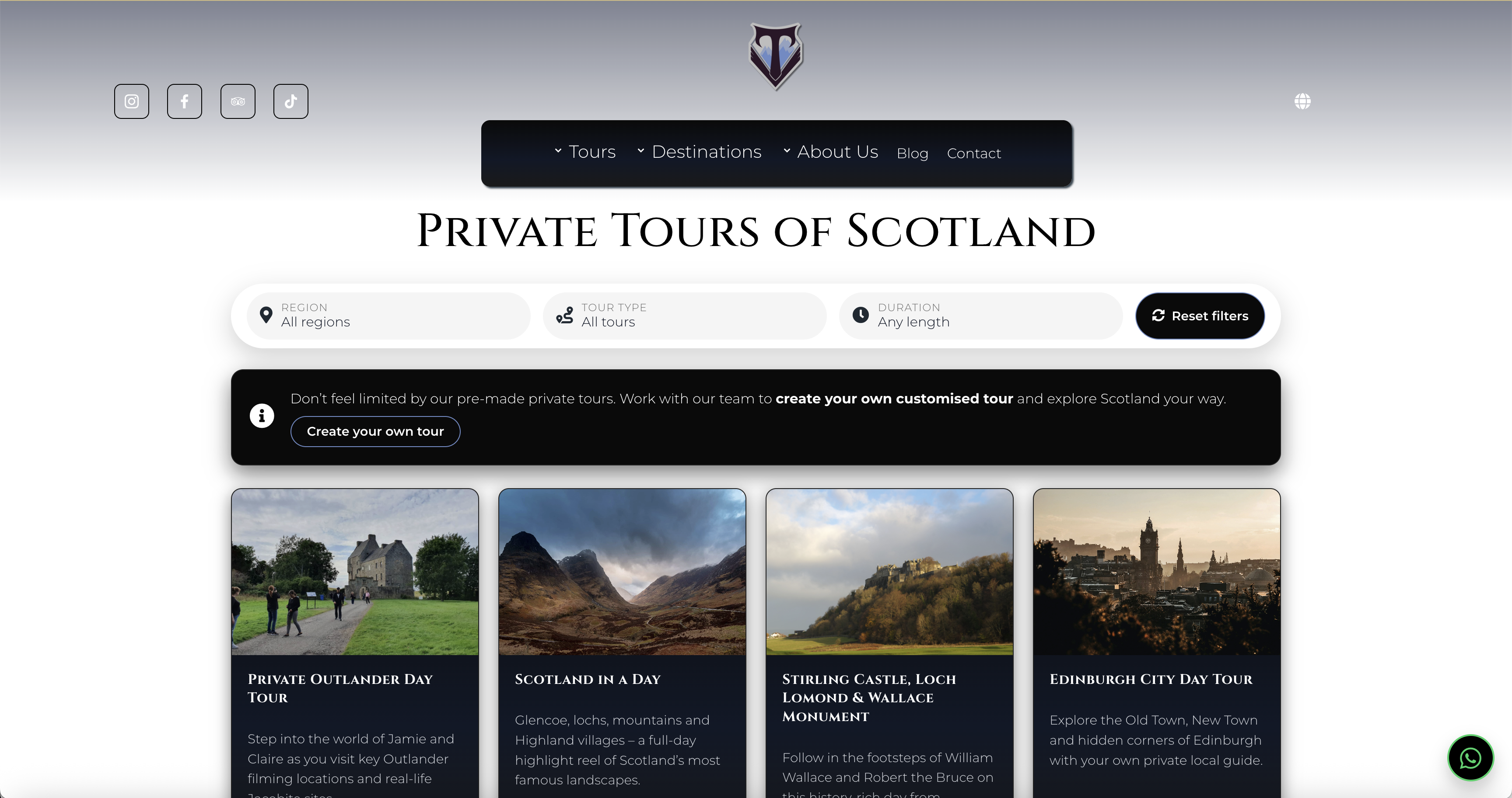 Tartan Viking website page